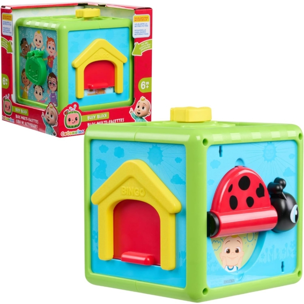CoComelon 6-inch Busy Block, Educational and Early Learning Activity Cube NIB